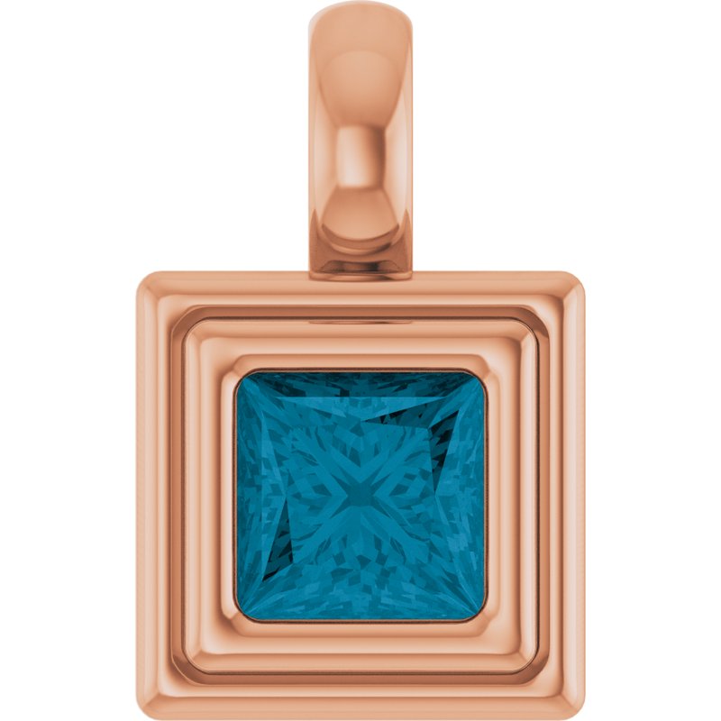 Bezel-Set Solitaire Charm/Pendant No. 2