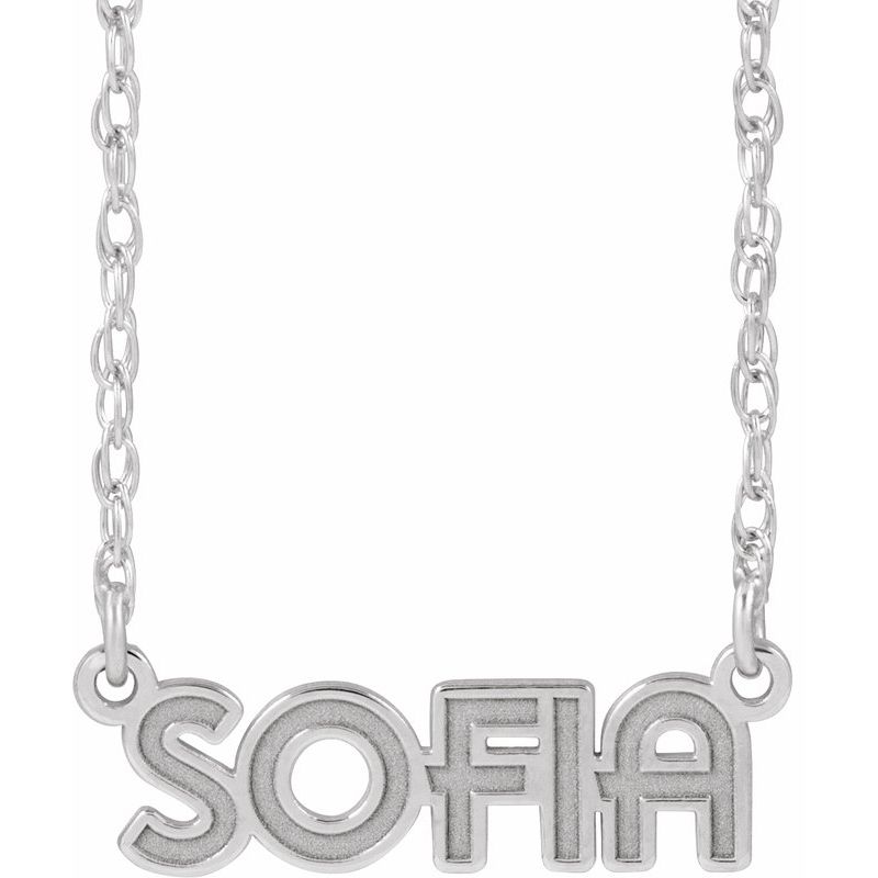 Block Letter Nameplate Necklace