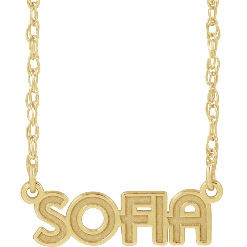 Block Letter Nameplate Necklace