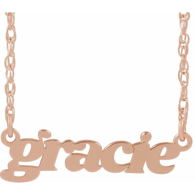 Retro Nameplate Necklace
