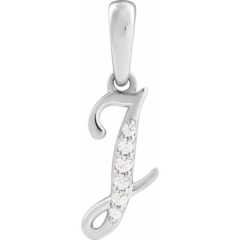 Accented Initial Necklace or Pendant