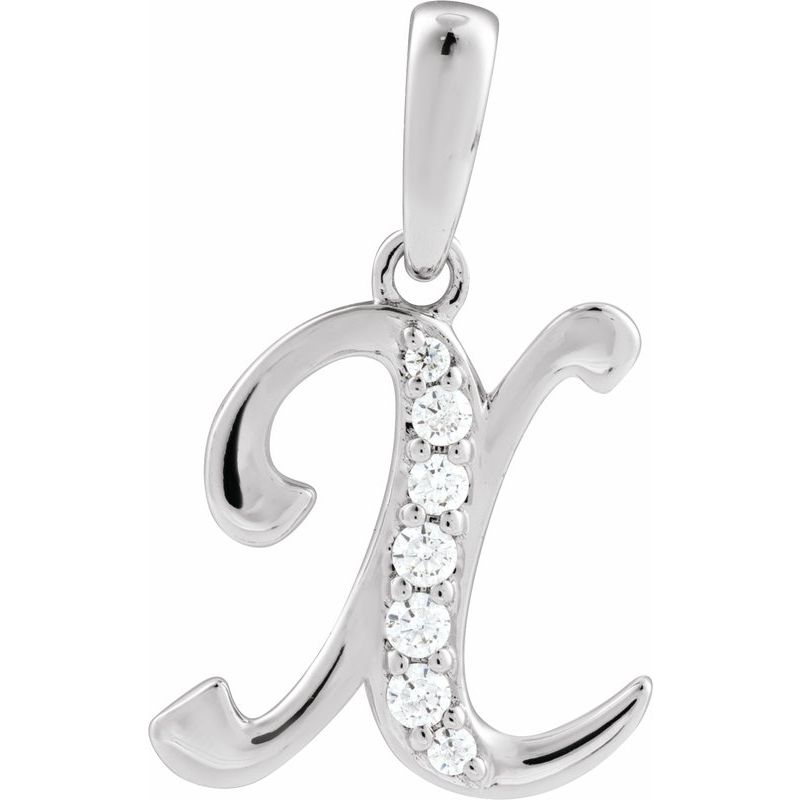 Accented Initial Necklace or Pendant