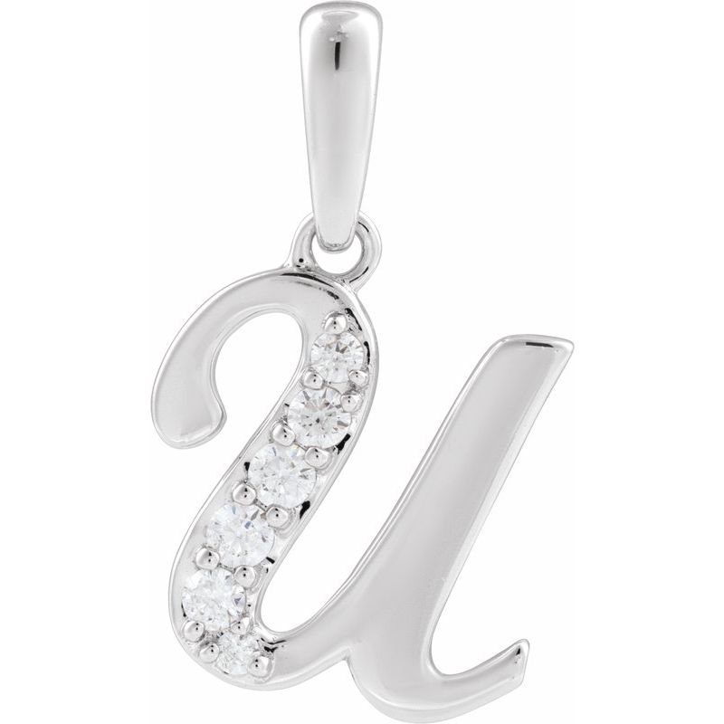 Accented Initial Necklace or Pendant