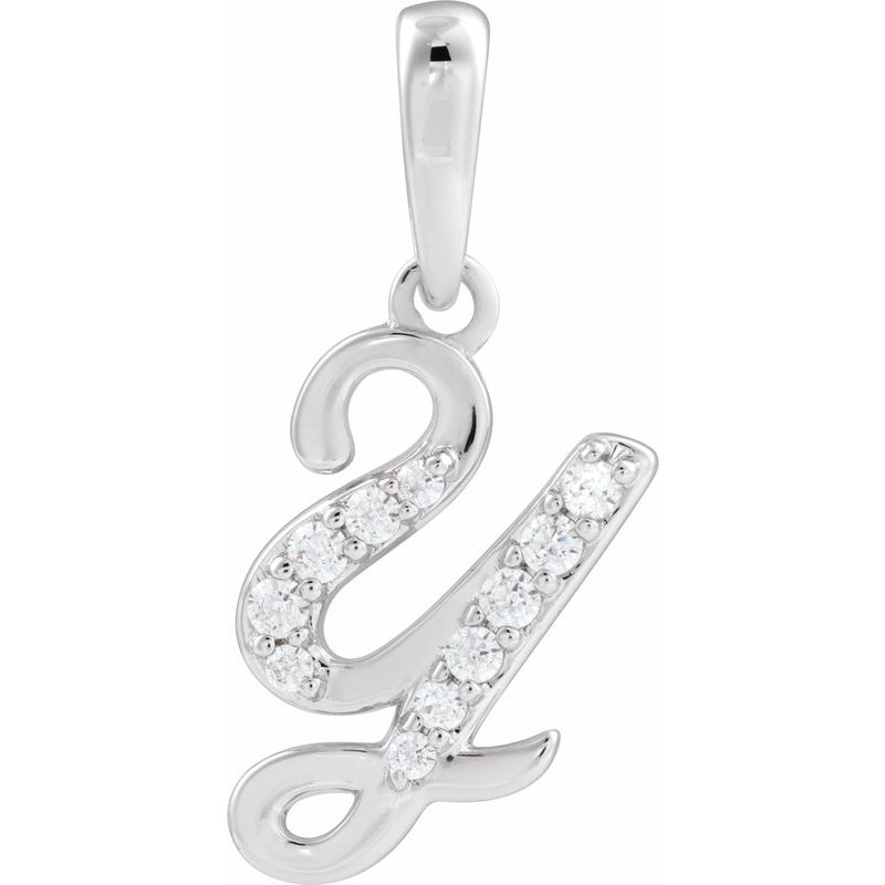 Accented Initial Necklace or Pendant