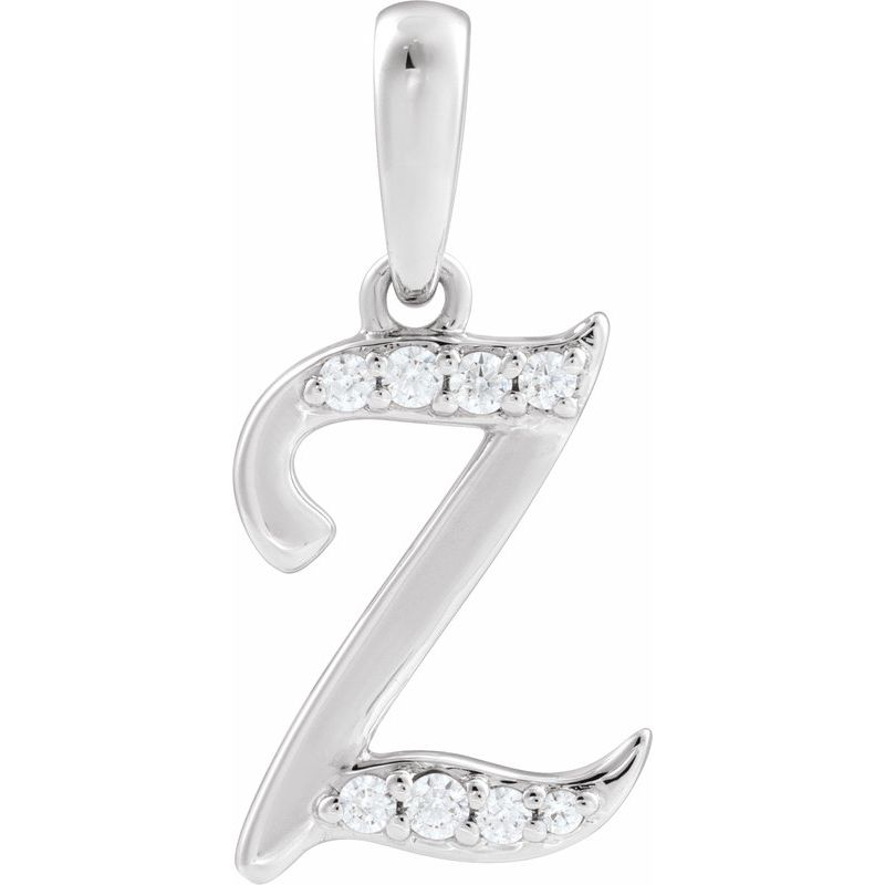 Accented Initial Necklace or Pendant