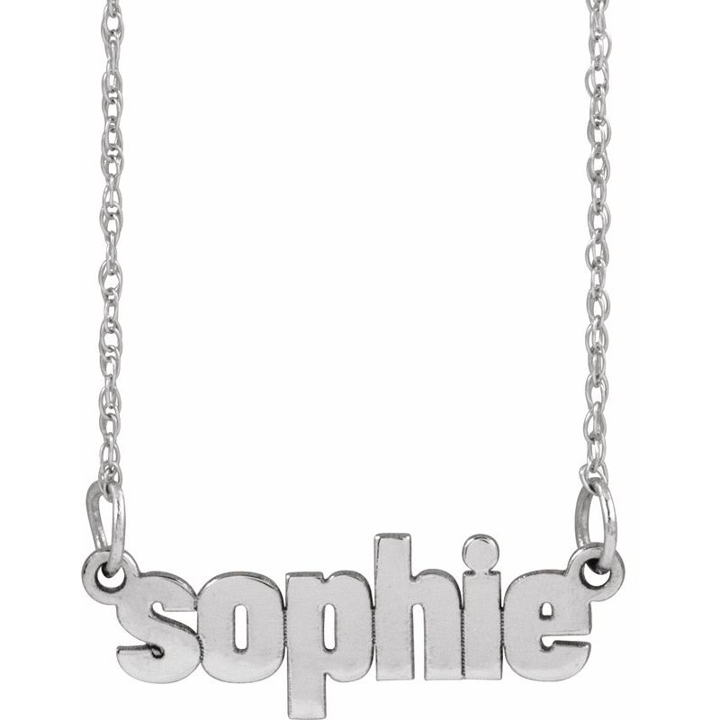 Block Nameplate Necklace