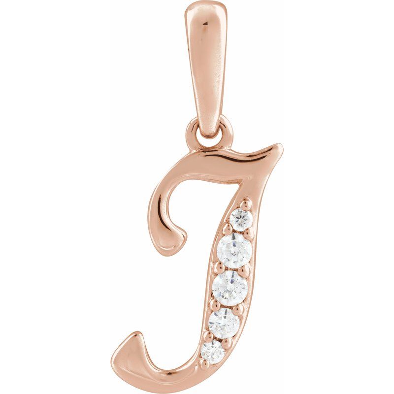 Accented Initial Necklace or Pendant