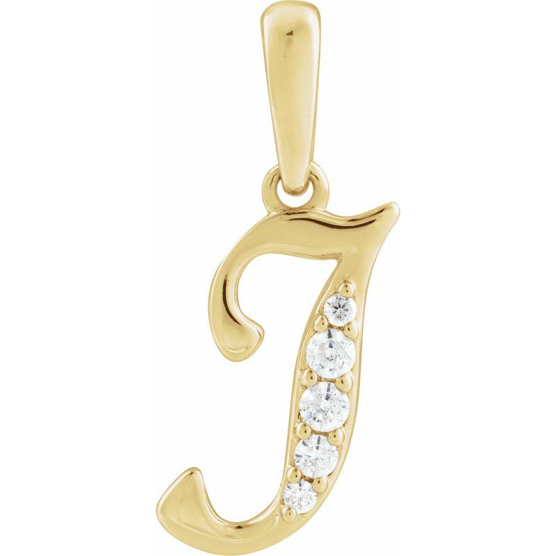 Accented Initial Necklace or Pendant