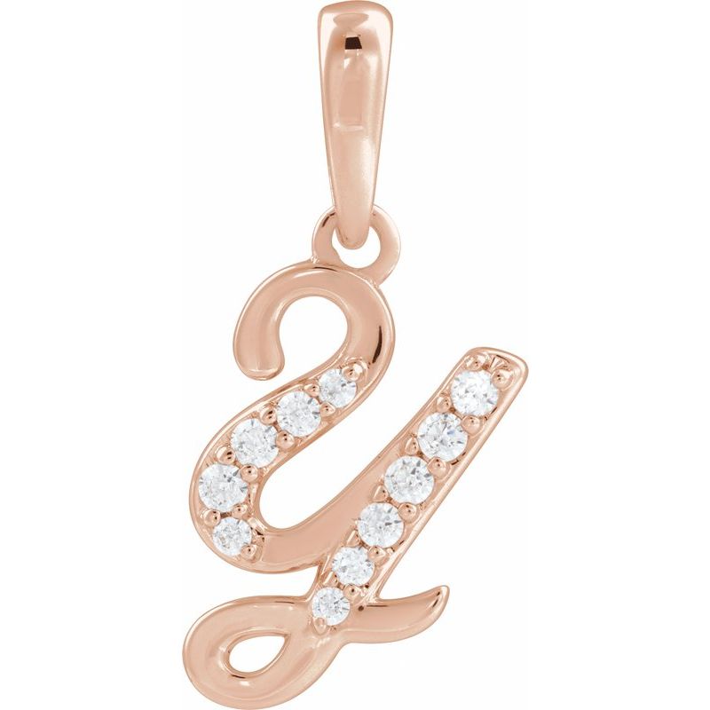 Accented Initial Necklace or Pendant