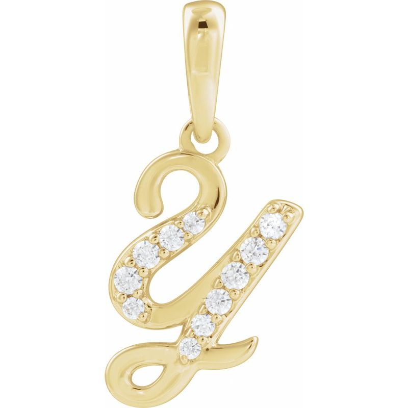 Accented Initial Necklace or Pendant