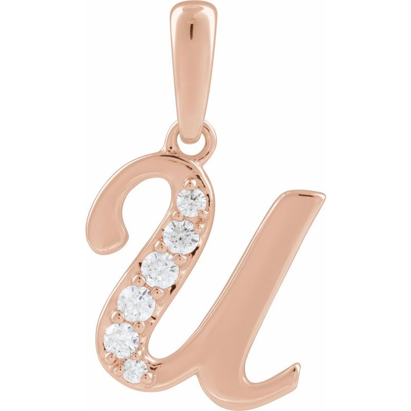 Accented Initial Necklace or Pendant