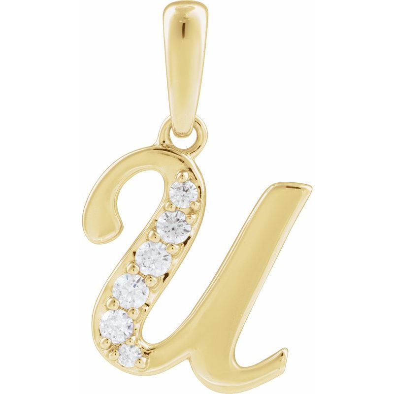 Accented Initial Necklace or Pendant
