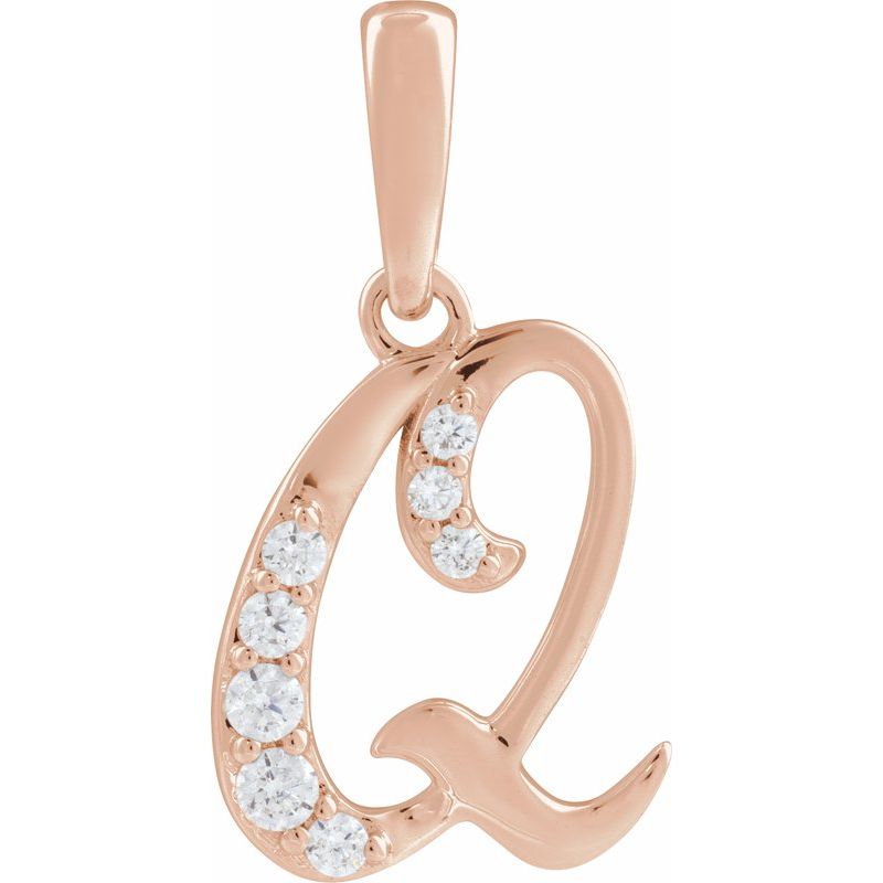 Accented Initial Necklace or Pendant