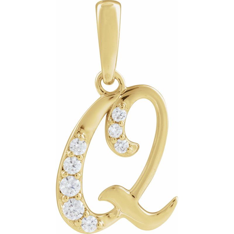 Accented Initial Necklace or Pendant