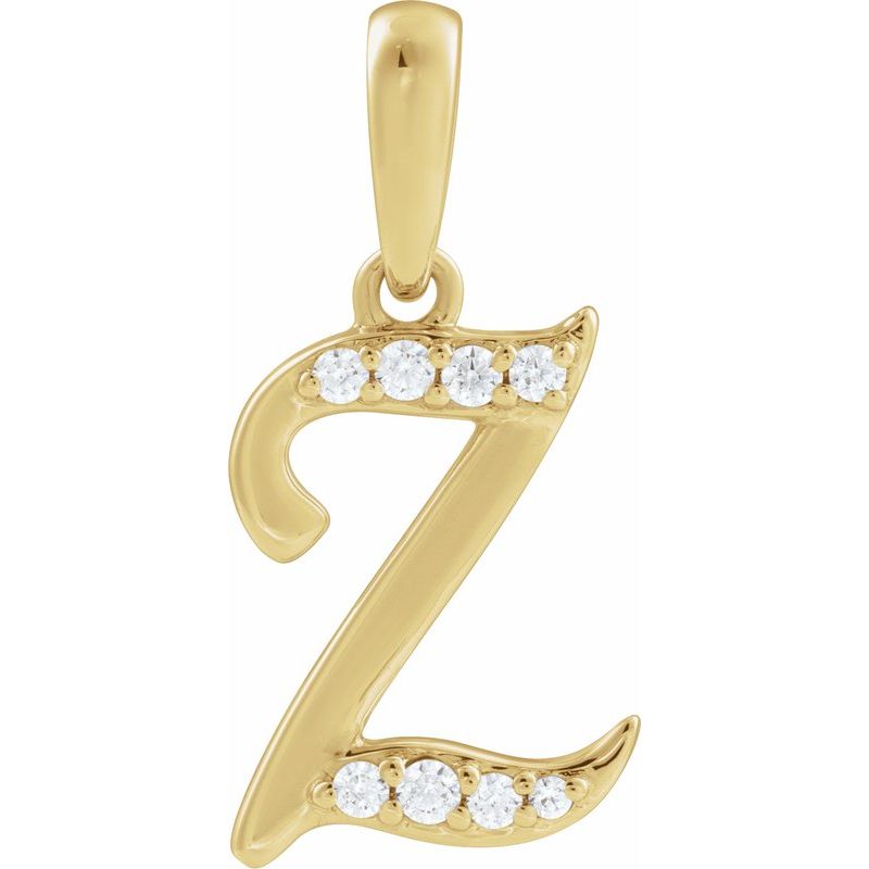 Accented Initial Necklace or Pendant