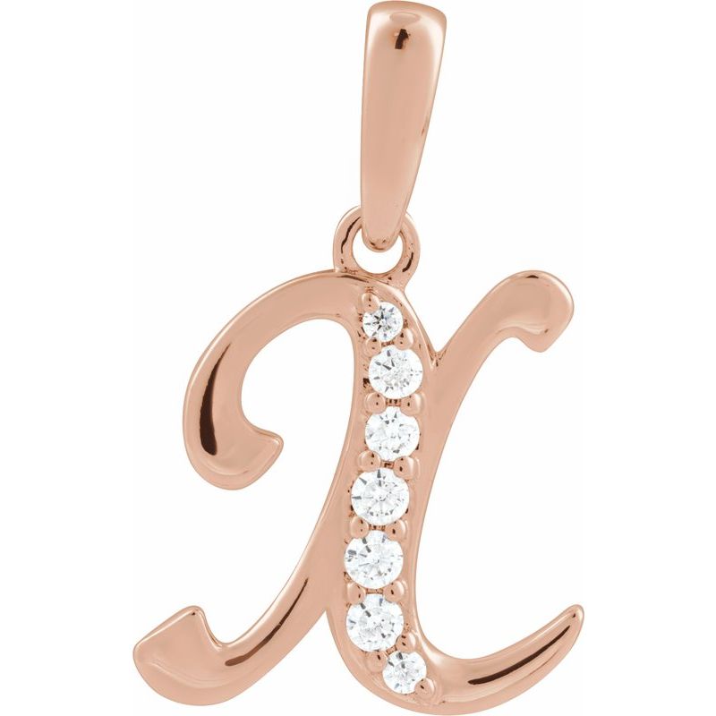 Accented Initial Necklace or Pendant