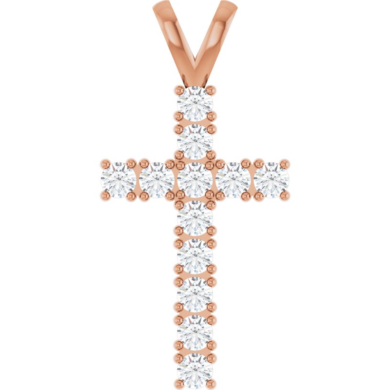 Accented Cross Pendant — Natural Diamond
