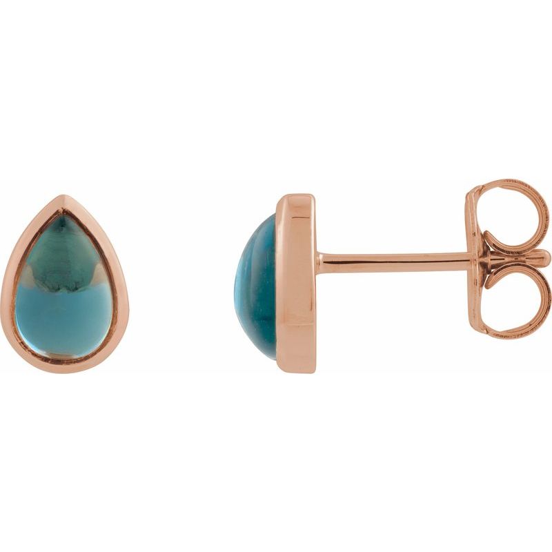 Bezel-Set Cabochon Earrings No. 3