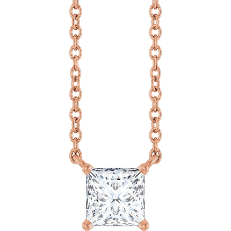 Diamond Solitaire 18 ” Necklace