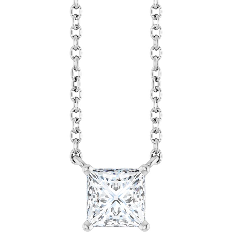 Diamond Solitaire 18 ” Necklace