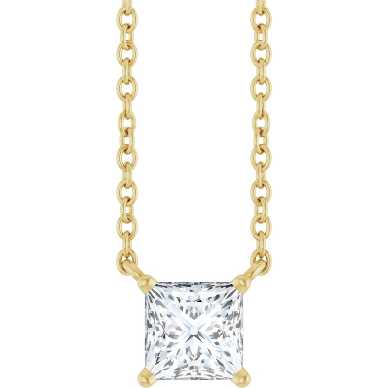 Diamond Solitaire 18 ” Necklace