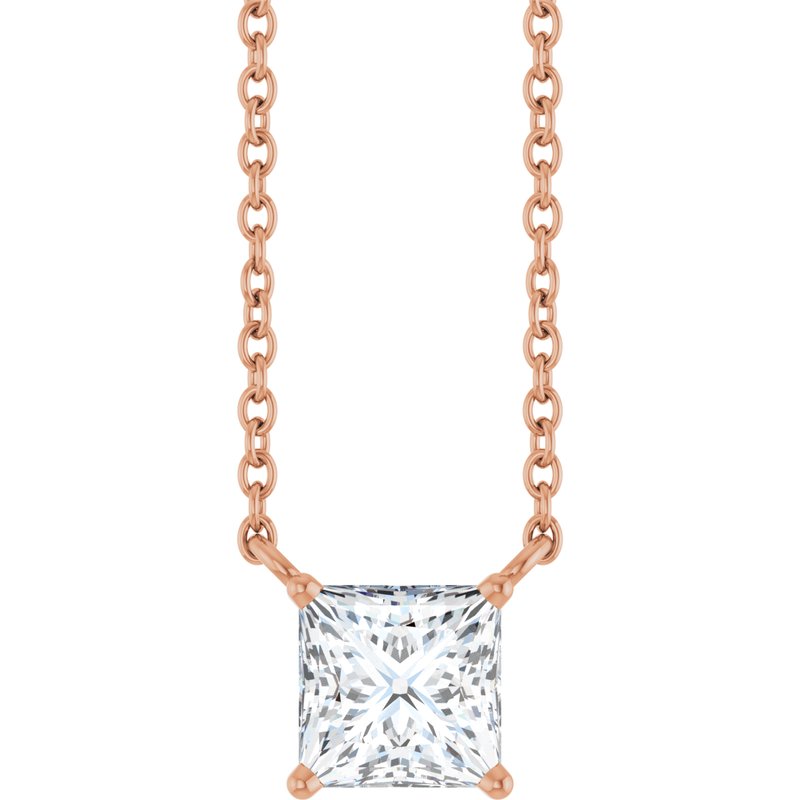 Diamond Solitaire 18 ” Necklace