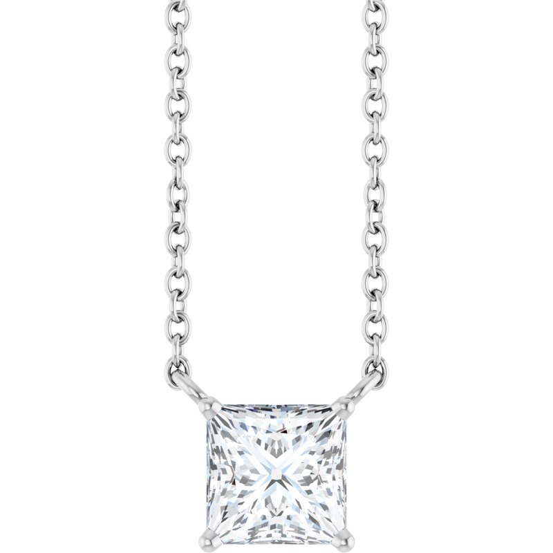 Diamond Solitaire 18 ” Necklace