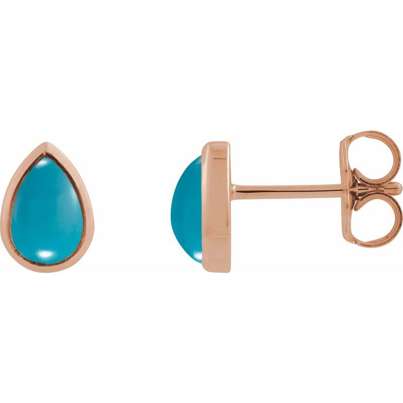 Bezel-Set Cabochon Earrings No. 3