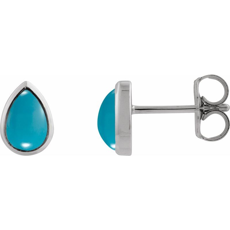 Bezel-Set Cabochon Earrings No. 3