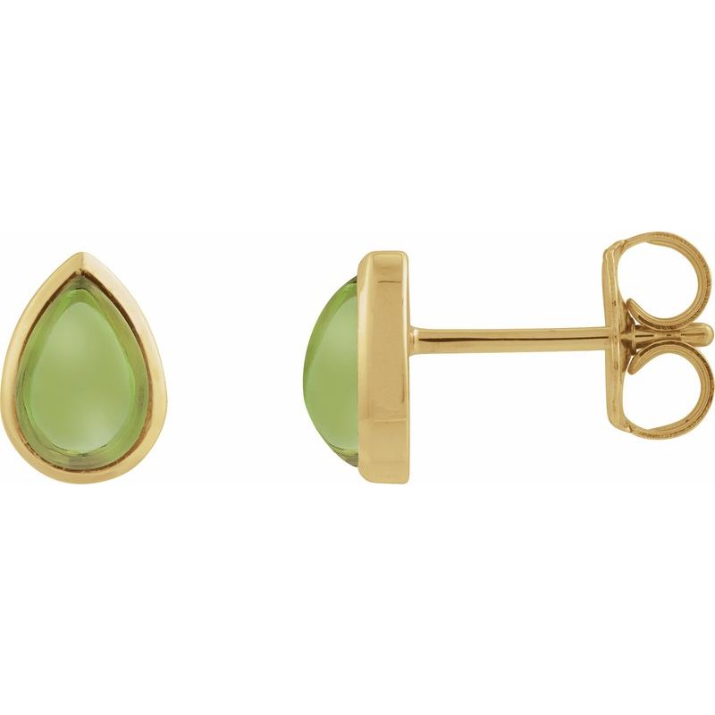Bezel-Set Cabochon Earrings No. 3