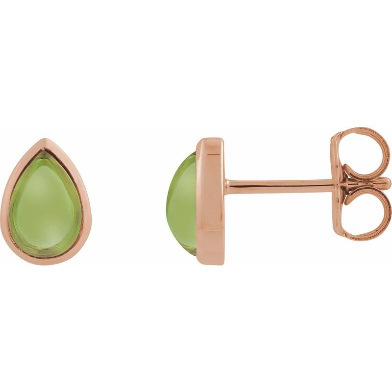 Bezel-Set Cabochon Earrings No. 3
