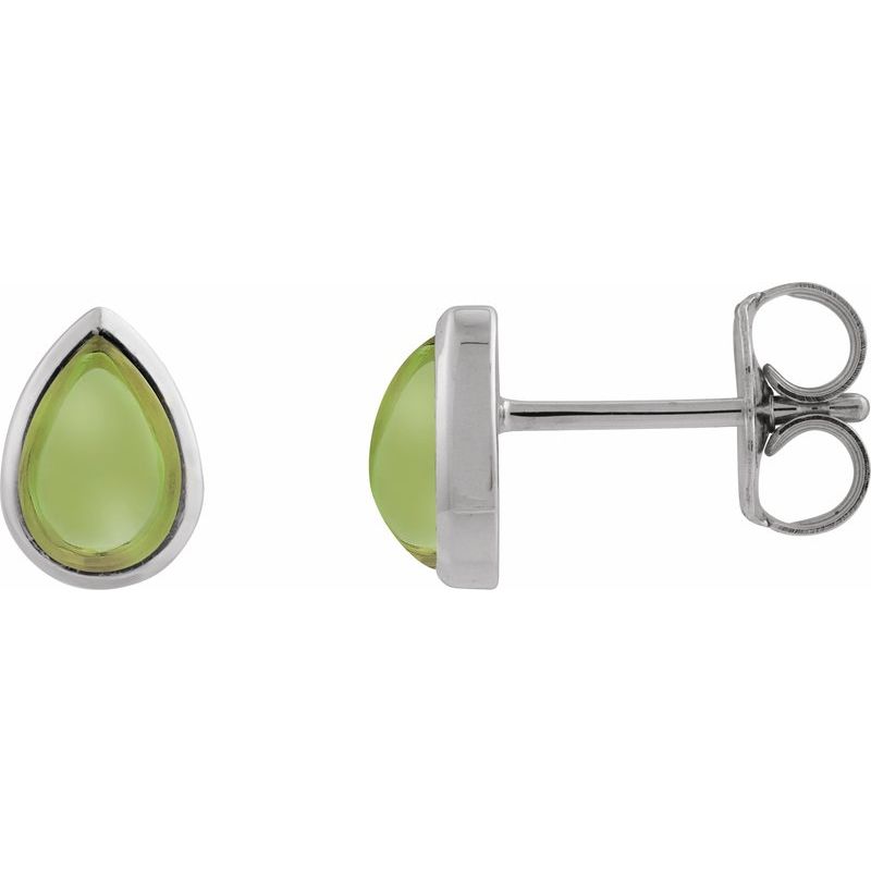Bezel-Set Cabochon Earrings No. 3
