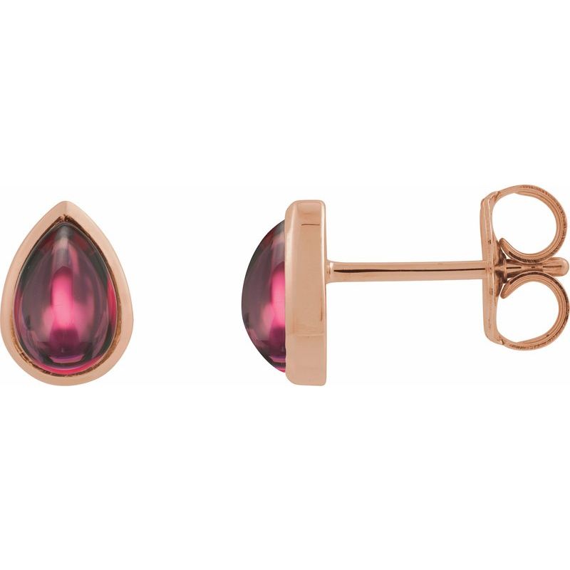 Bezel-Set Cabochon Earrings No. 3