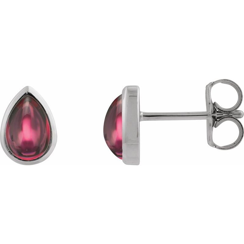 Bezel-Set Cabochon Earrings No. 3