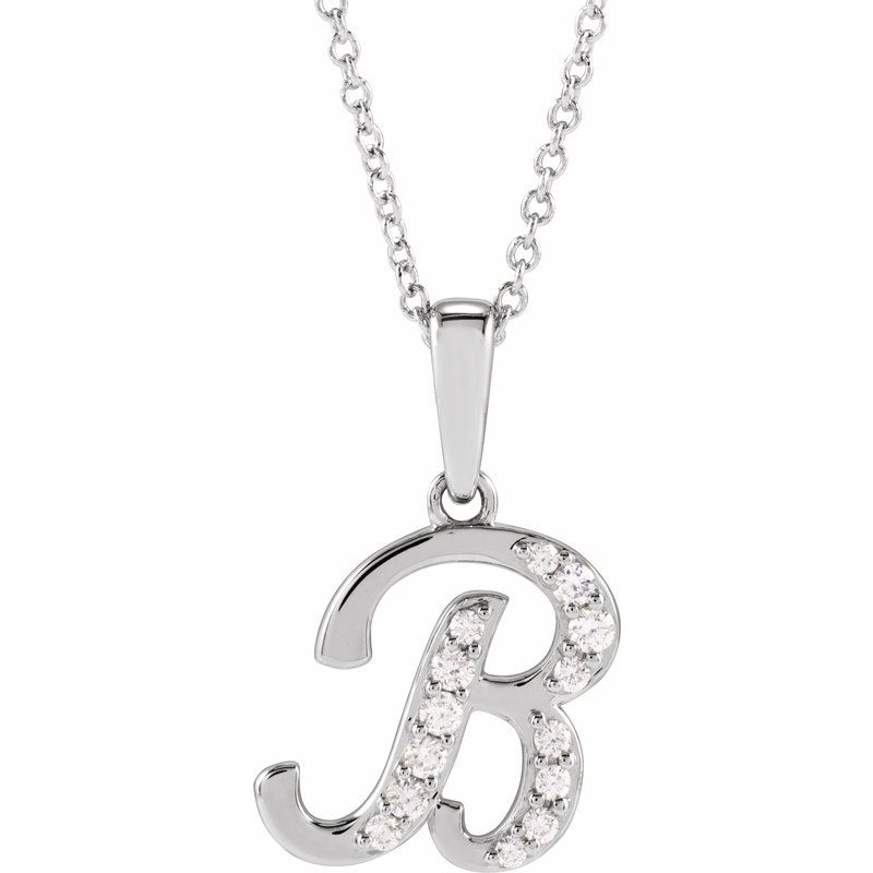 Accented Initial Necklace or Pendant