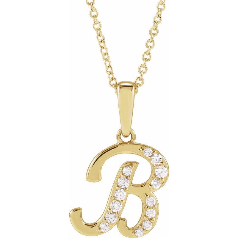 Accented Initial Necklace or Pendant