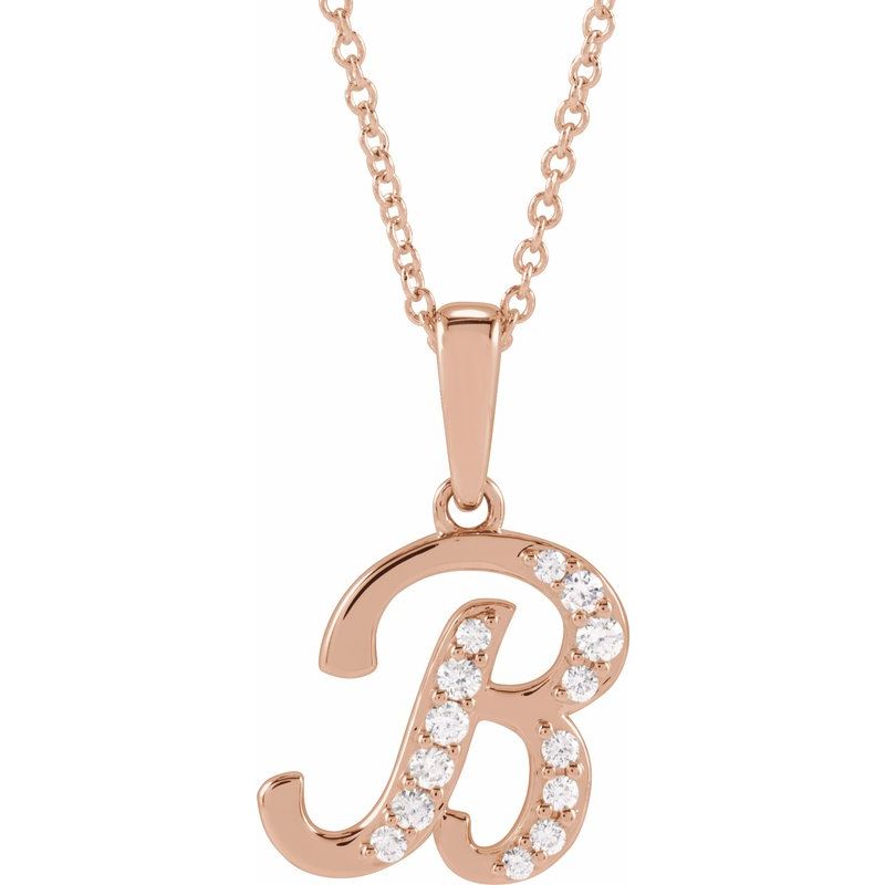 Accented Initial Necklace or Pendant
