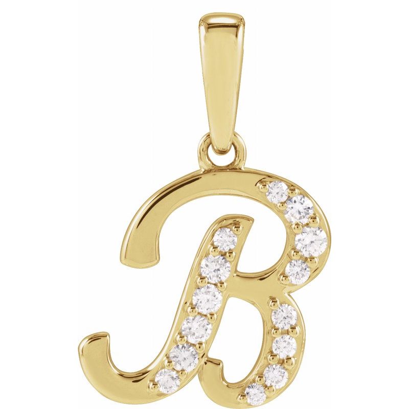 Accented Initial Necklace or Pendant