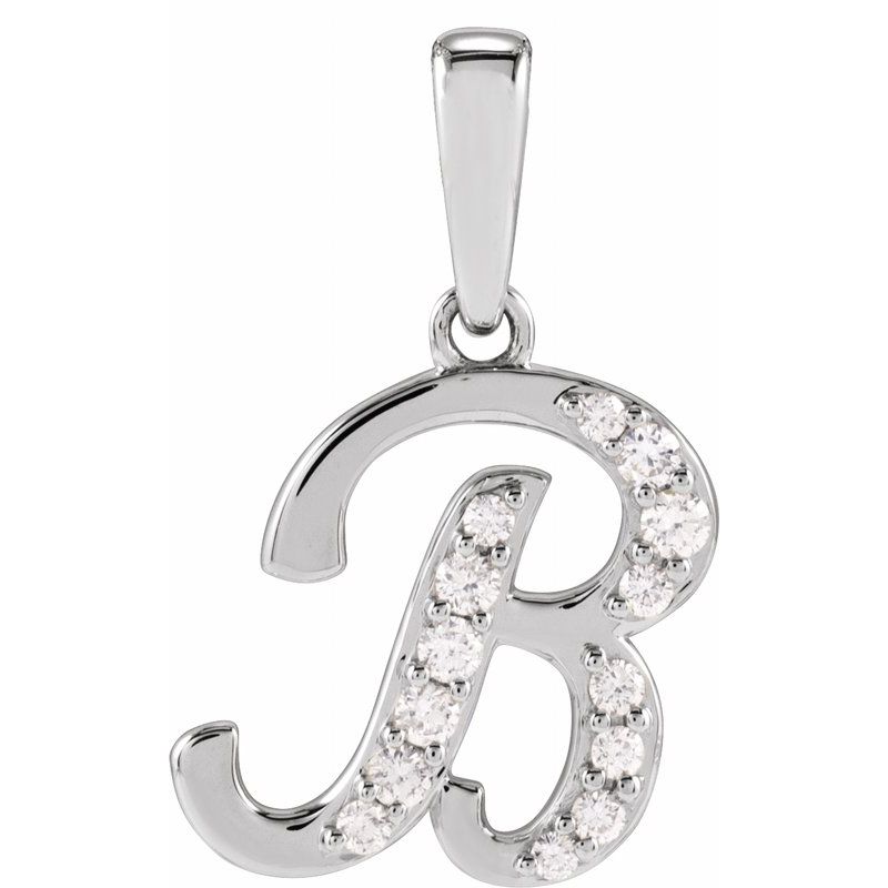 Accented Initial Necklace or Pendant