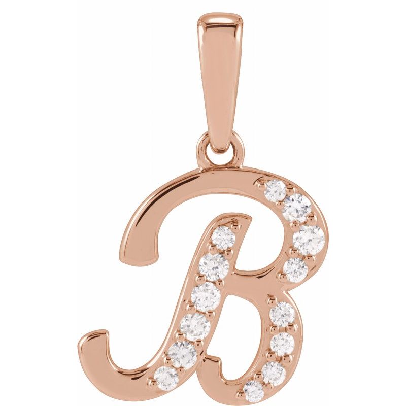 Accented Initial Necklace or Pendant