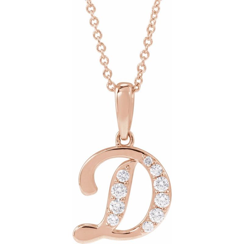 Accented Initial Necklace or Pendant