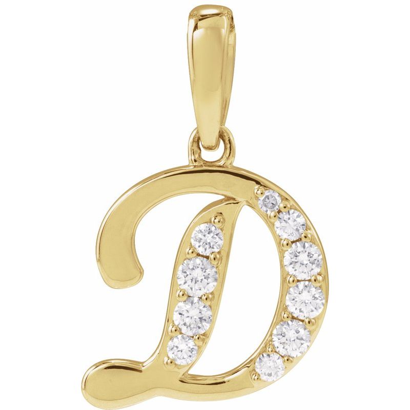 Accented Initial Necklace or Pendant