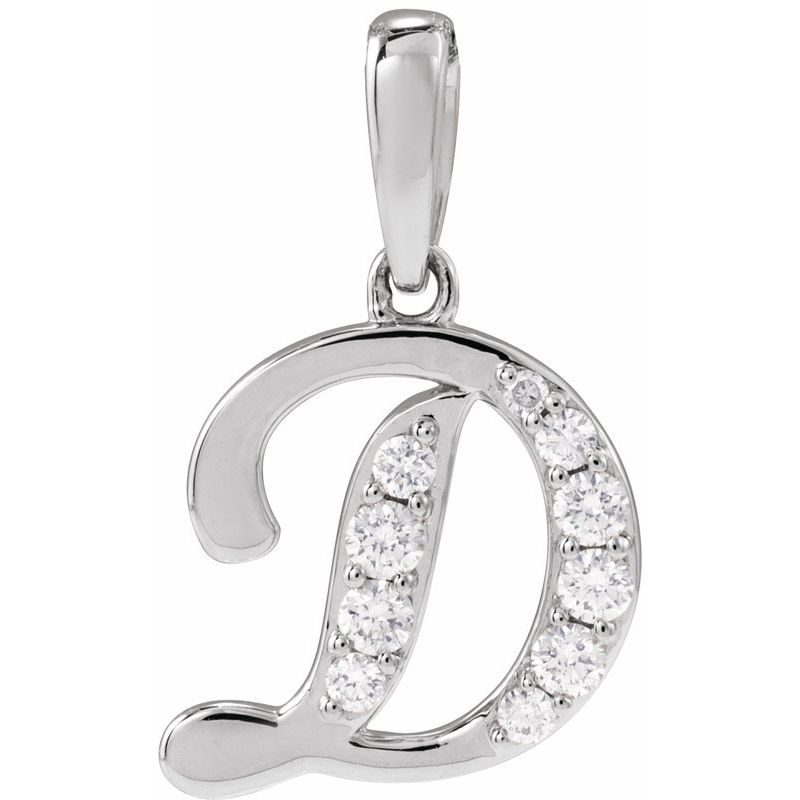 Accented Initial Necklace or Pendant