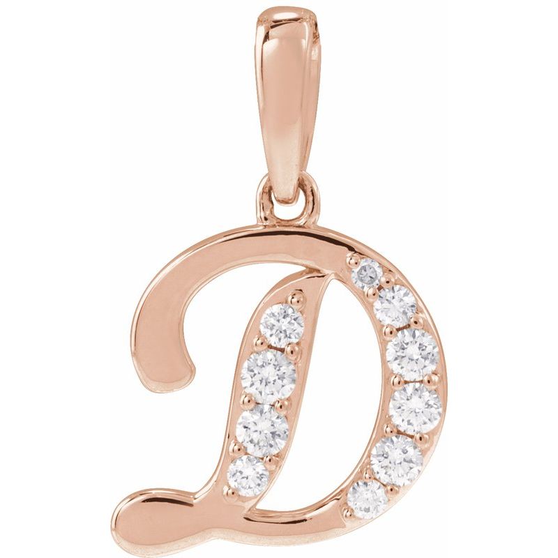 Accented Initial Necklace or Pendant