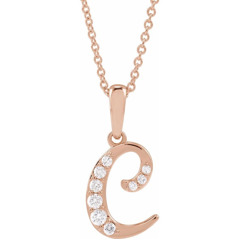 Accented Initial Necklace or Pendant