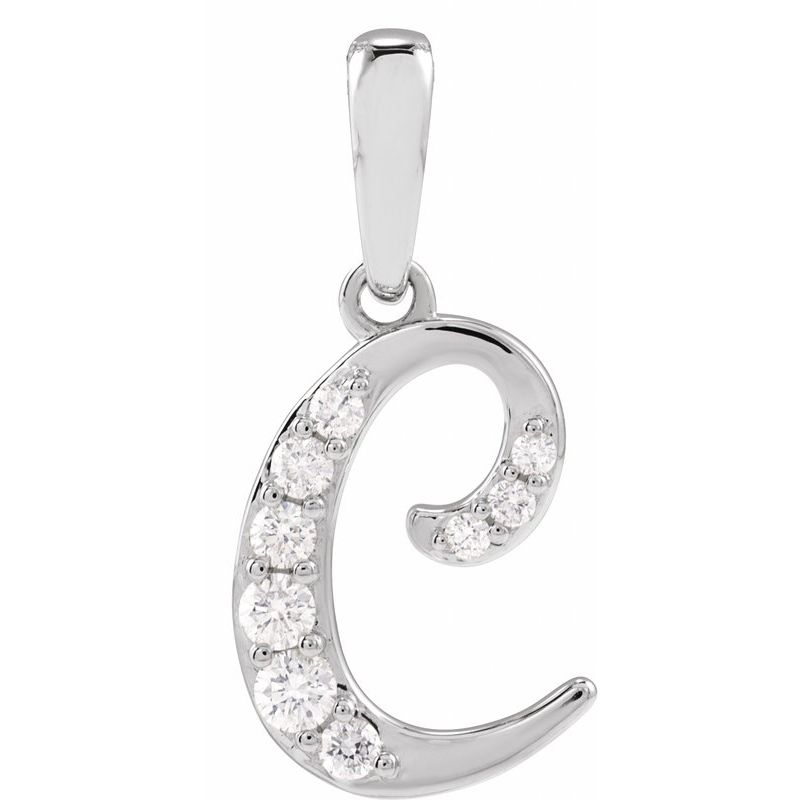 Accented Initial Necklace or Pendant