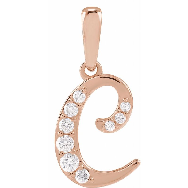 Accented Initial Necklace or Pendant
