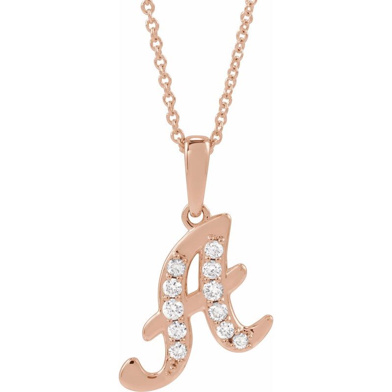 Accented Initial Necklace or Pendant