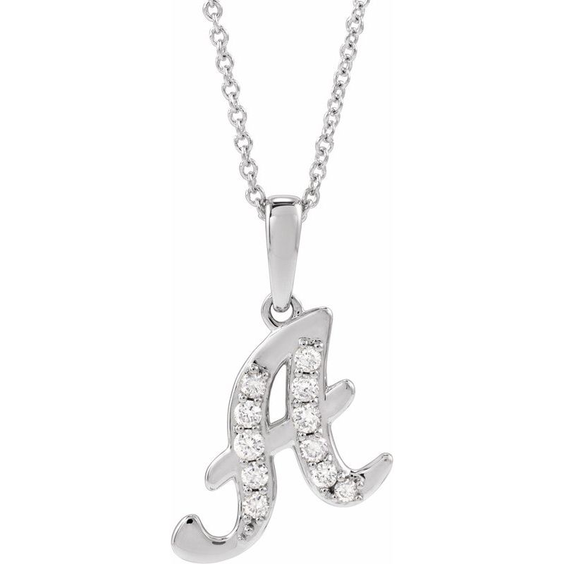 Accented Initial Necklace or Pendant