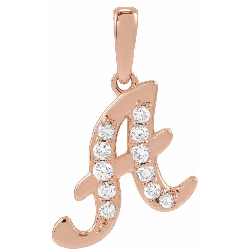Accented Initial Necklace or Pendant